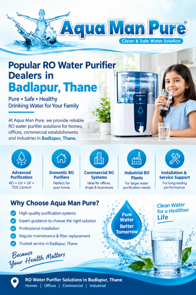 Popular RO water purifier dealers in Badlapur, Thane - Aqua Man Pure